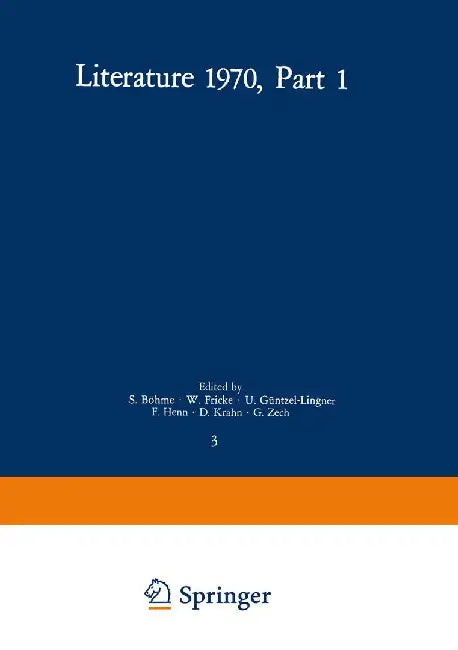 Literature 1970, Part 1 by Siegfried Böhme