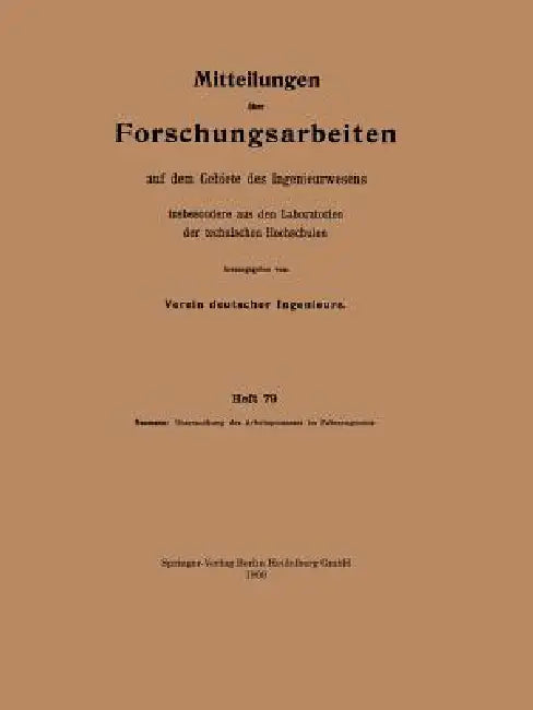 Untersuchung Des Arbeitsprozesses Im Fahrzeugmotor by Kurt Neumann