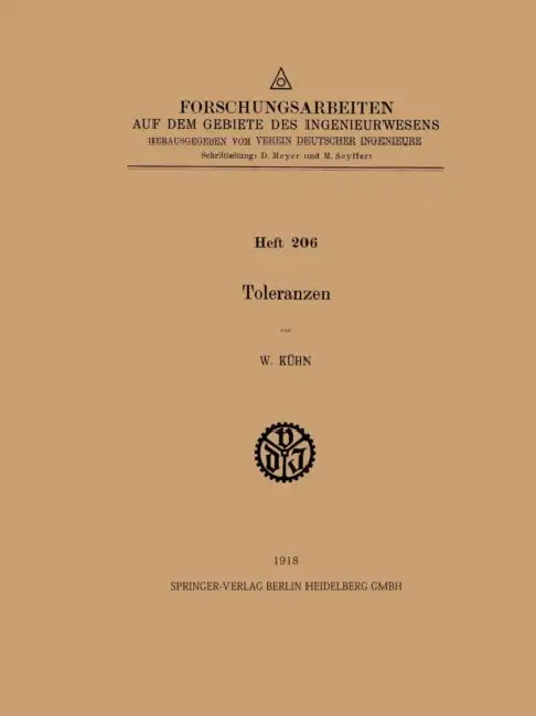 Toleranzen by W. Kühn