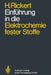Einführung in Die Elektrochemie Fester Stoffe by Hans Rickert