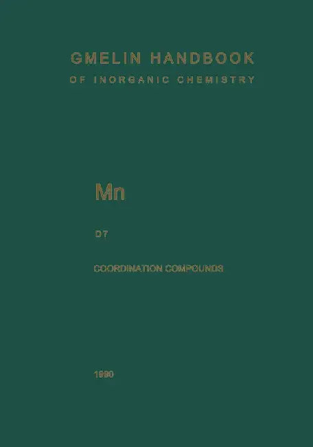 MN Manganese: Coordination Compounds 7 by Ursula Hettwer
