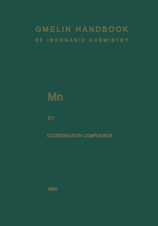 MN Manganese: Coordination Compounds 7 by Ursula Hettwer