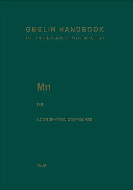 MN Manganese: Coordination Compounds 6 by L. J. Boucher