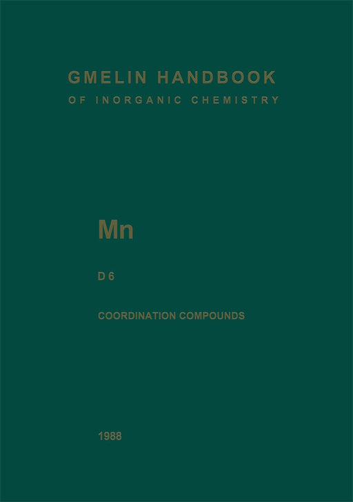 MN Manganese: Coordination Compounds 6 by L. J. Boucher