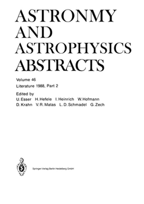 Literature 1988, Part 2 by Astronomisches Rechen-Institut