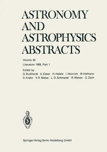 Literature 1989, Part 1 by Astronomisches Rechen-Institut