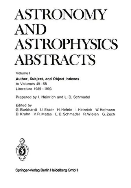 Author, Subject, and Object Indexes by I. Heinrich