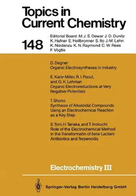 Electrochemistry III by Eberhard Steckhan