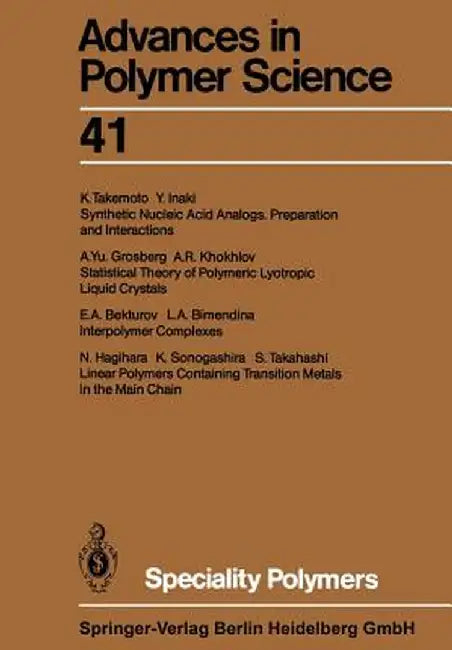 Speciality Polymers by E. A. Bekturov