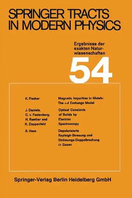 Springer Tracts in Modern Physics: Ergebnisse Der Exakten Naturwissenschaften by G. Höhler