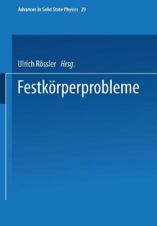 Festkörperprobleme by U. Rossler