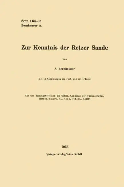 Zur Kenntnis Der Retzer Sande by Augustin Bernhauser