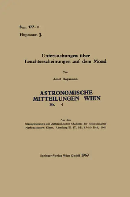 Untersuchungen über Leuchterscheinungen auf dem Mond by Josef Hopmann