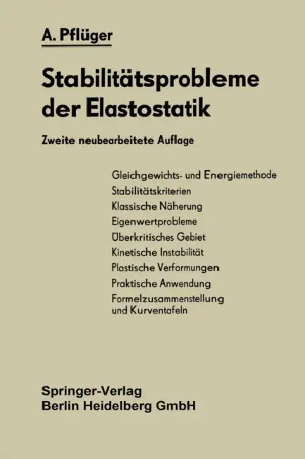 Stabilitätsprobleme Der Elastostatik by Alf Pflüger