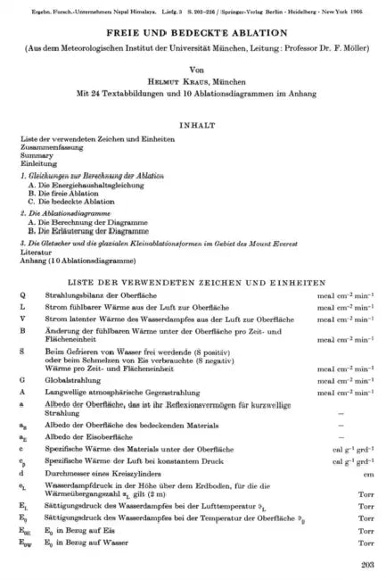 Freie Und Bedeckte Ablation by Helmut Kraus