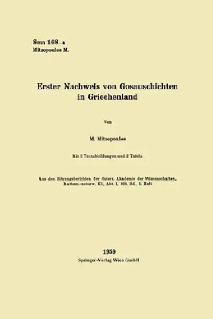 Erster Nachweis von Gosauschichten in Griechenland by Maximos K. Mitzopoulos