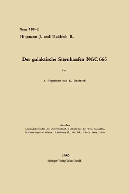 Der galaktische Sternhaufen NGC 663 by Josef Hopmann, Karl Haidrich
