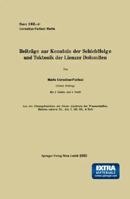 Beiträge zur Kenntnis der Schichtfolge und Tektonik der Lienzer Dolomiten by Marta Cornelius-Furlani