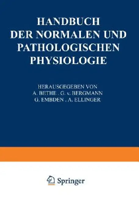 Receptionsorgane 1. Tangoreceptoren, Thermoreceptoren, Chemoreceptoren, Phonoreceptoren, Statoreceptoren by W. V. Buddenbrock, M. H. Fischer, M. V. Frey