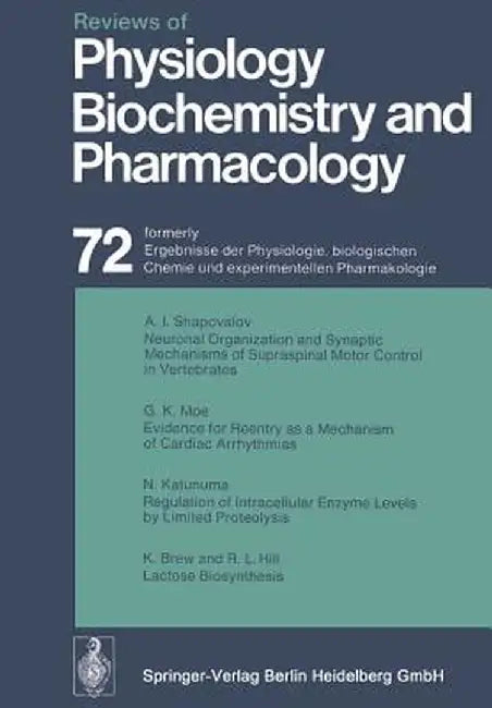 Reviews of Physiology, Biochemistry and Pharmacology: Volume: 72 by R. H. Adrian