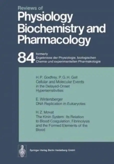 Reviews of Physiology, Biochemistry and Pharmacology: Volume: 84 by Joseph F. Girzone