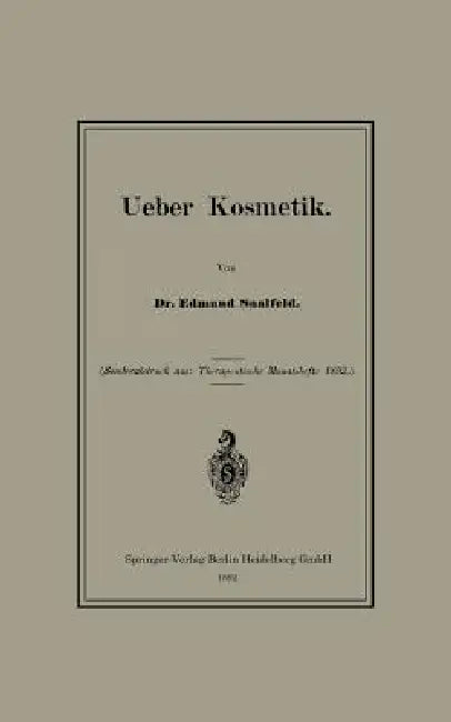 Ueber Kosmetik by Edmund Saalfeld