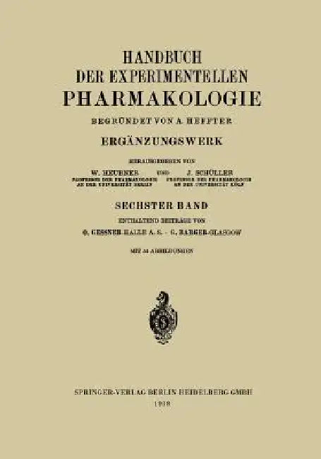 Ergänzungswerk by Otto Gessner, George Barger