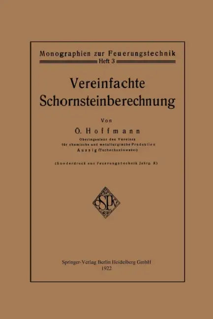 Vereinfachte Schornsteinberechnung by Otto Hoffmann