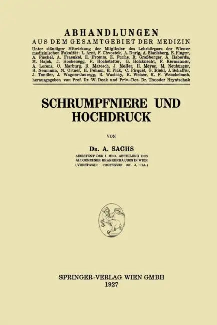 Schrumpfniere Und Hochdruck by Árpád Sachs