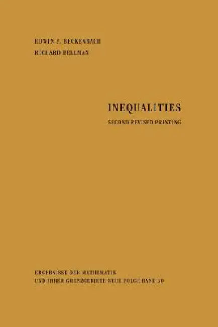 Inequalities by Edwin Ford Beckenbach, Richard Ernest Bellman