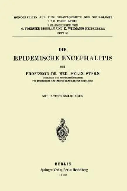 Die Epidemische Encephalitis by Felix Stern
