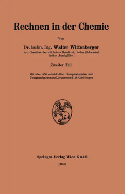 Rechnen in der Chemie by Walter Wittenberger