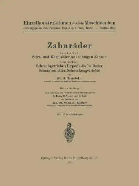 Zahnräder by Adalbert Schiebel, R. Königer