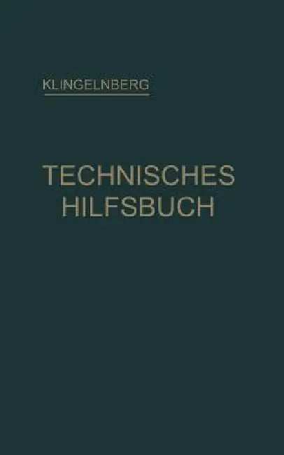 Klingelnberg Technisches Hilfsbuch by Ernst Preger, Rudolf Reindl