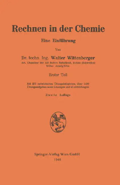 Rechnen in der Chemie: Eine Einführung by Walter Wittenberger