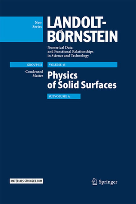 Physics of Solid Surfaces: Subvolume a by G. Chiarotti