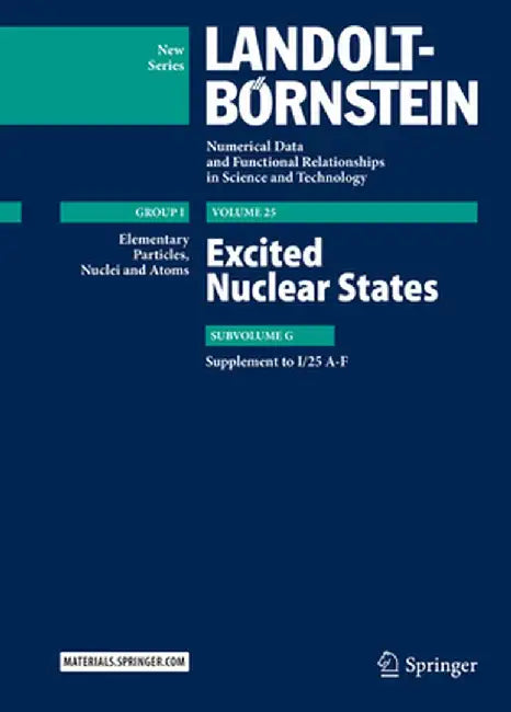 Excited Nuclear States: Supplement to I/25 A-F by Herwig Schopper