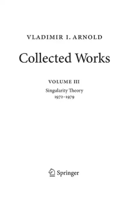 Vladimir Arnold: Collected Works by Arnold, Vladimir I.