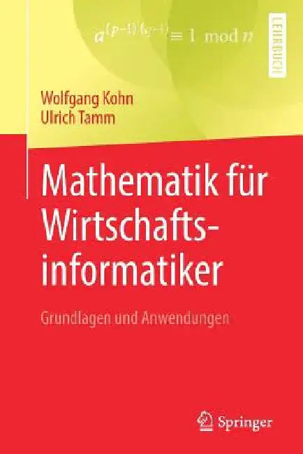 Mathematik Für Wirtschaftsinformatiker: Grundlagen Und Anwendungen by Wolfgang Kohn