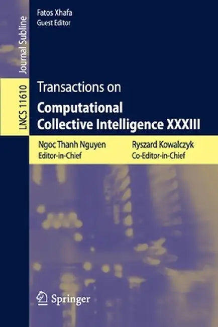 Transactions on Computational Collective Intelligence XXXIII by Ngoc Thanh Nguyen