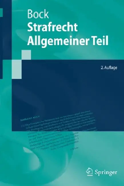 Strafrecht Allgemeiner Teil by Dennis Bock