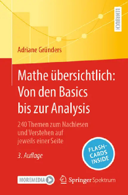 Mathe Übersichtlich: Von Den Basics Bis Zur Analysis: 240 Themen Zum Nachlesen Und Verstehen Auf Jeweils Einer Seite by Adriane Gründers