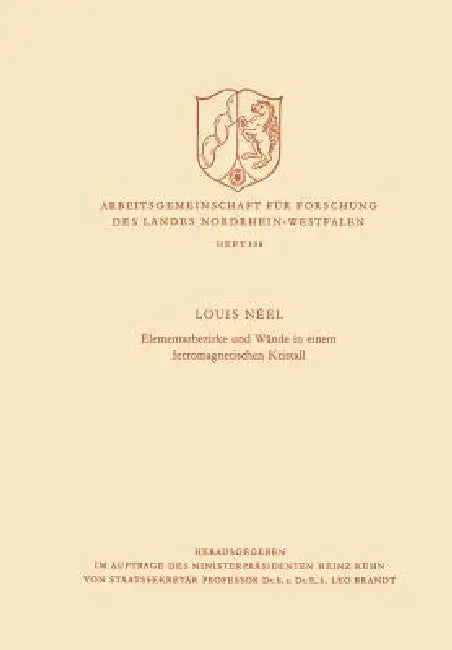 Elementarbezirke Und Wände in Einem Ferromagnetischen Kristall by Louis Néel