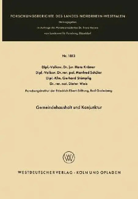 Gemeindehaushalt Und Konjunktur by Hans Krämer