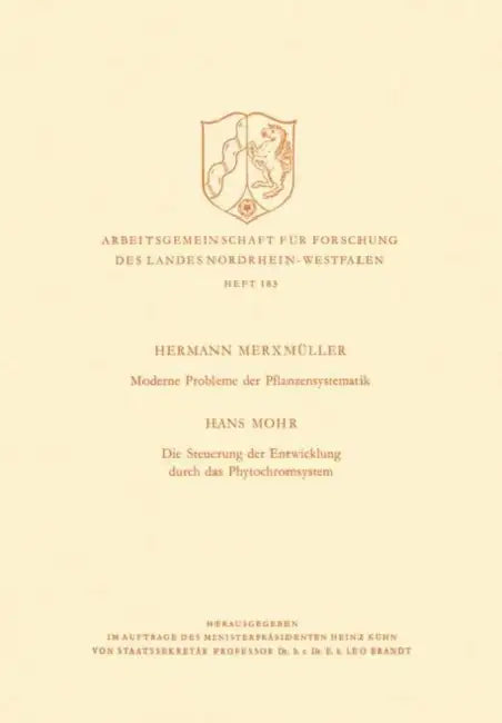 Moderne Probleme Der Pflanzensystematik by Hermann Merxmüller