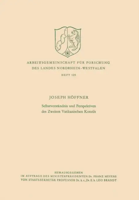 Selbstverständnis Und Perspektiven Des Zweiten Vatikanischen Konzils by Joseph Höffner