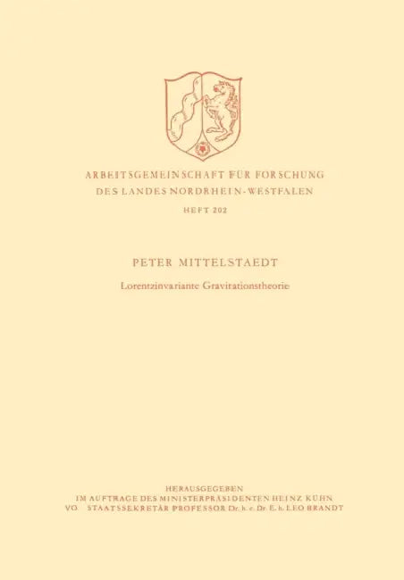 Lorentzinvariante Gravitationstheorie by Peter Mittelstaedt