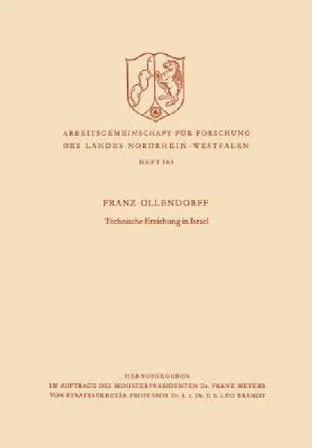 Technische Erziehung in Israel by Franz Ollendorff