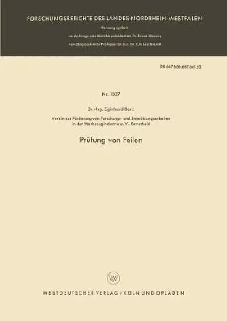 Prüfung Von Feilen by Eginhard Barz