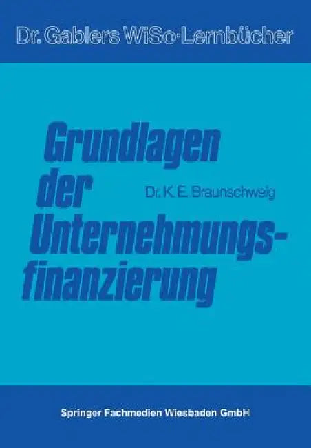 Grundlagen Der Unternehmungsfinanzierung by Karl Braunschweig